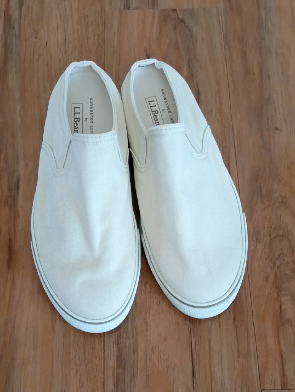 L.L. Bean Cream Sun washed Canvas Slip-On